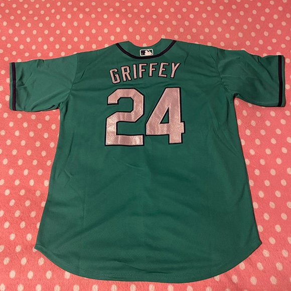 Ken Griffey Jr Baseball Jersey 24# Seattle Mariners Jersey Nike MLB Green - Picture 2 of 10